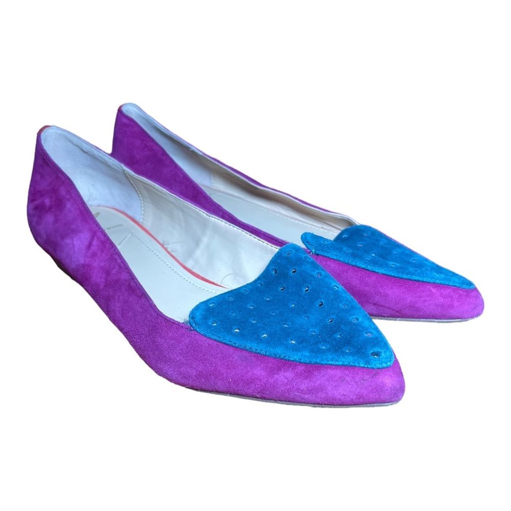 SOLD Brian Atwood Blue Villa Suede Loafers